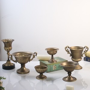 Lọ hoa kim loại đồng sắt hiện đại châu Âu, chất lượng cao, chống gỉ, lớp phủ thân thiện với môi trường, sang trọng, để bàn, để sàn, dùng cho vườn và nhà cửa - Product Image 2