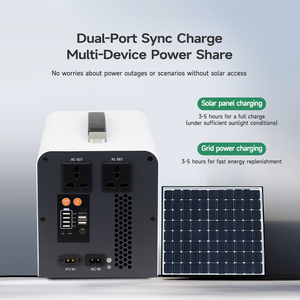 Estación Generadora Portátil y Ligera de 500W 1000wh de Alta Capacidad con Carga Solar para Viajes y Camping - Product Image 3