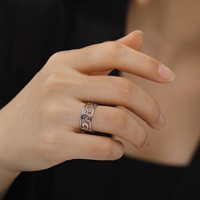 Antiguo Egipto Ojo de Horus anillo hueco Ra Udjat anillos de dedo accesorios Ankh Cruz joyería de acero inoxidable para mujeres y hombres