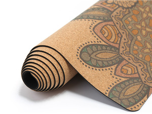 Tapete de Yoga de Corcho y Caucho Natural de Alta Calidad, Ecológico, con Logotipo Personalizado con Láser, Impresión a Color, Antideslizante, 3 cm de Grosor, Marca Organic Gym - Product Image 6