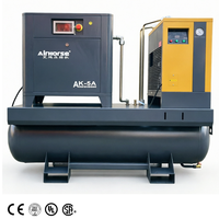 Compresseur d'air à vis AK 8-10 bars, 10 CV, 20 CV, avec réservoir 207 L, type combiné deux-en-un, prix d'usine le plus bas