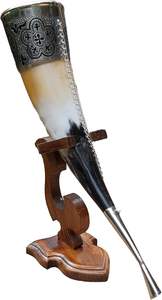 Cuerno Tradicional Vikingo para Amantes de la Historia Nórdica, Jarra Vikinga para Beber Estilo Medieval con Soporte de CRAFT ZONE EXPORT - Product Image 6
