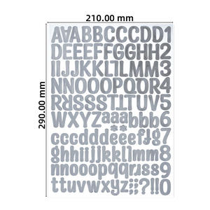 Autocollants en vinyle en gros, alphabet anglais or, argent, blanc, cadeaux promotionnels, décoration DIY pour carnet, imperméables - Product Image 3