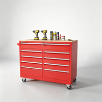 Banc de travail mobile à 5 tiroirs de 46 pouces, armoire à outils verrouillable en acier avec capacité de charge de 250 kg, garantie de 3 ans pour petit atelier ou garage