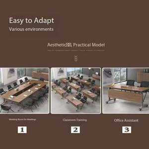 Bureau de conférence pliable portable, mobilier de bureau léger, durable et facile à ranger, table pliante pour bureaux, écoles et espaces événementiels - Product Image 3