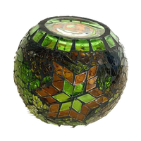 Kit de mosaïque en verre teinté DIY pour lampe turque, à construire soi-même, pour l'aménagement d'un espace convivial, idéal pour les activités parent-enfant et les couples, kit de lampe artisanale.