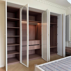 Systèmes de placards modernes et économiques, sur mesure, de luxe, avec un design moderne, en bois, pour la chambre à coucher, armoires ouvertes pour la chambre à coucher - Product Image 1