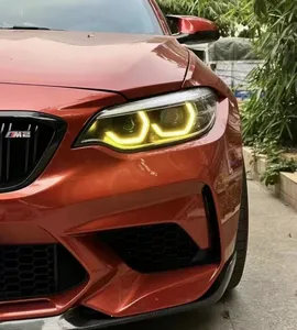 BMW M2 2 serisi için melek gözler LED limon sarı DRL F22 F23 F23 LCI gündüz farları 63117494851 63117494852