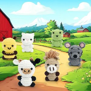 Juego de herramientas <span class=keywords><strong>para</strong></span> principiantes, caja Diy <span class=keywords><strong>para</strong></span> aprender a los animales, <span class=keywords><strong>Kit</strong></span> Diy de ganchillo, juego de agujas, <span class=keywords><strong>Kit</strong></span> de ganchillo Amigurumi de vaca <span class=keywords><strong>para</strong></span> principiantes - Product Image 6