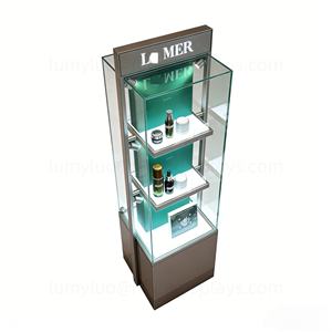 Exhibidor de Cosméticos de Lujo con Base, Cristal Templado y Luces LED, Vitrina de Maquillaje Personalizada - Product Image 4