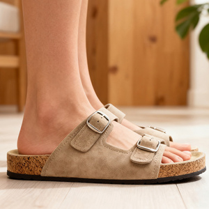<span class=keywords><strong>Sandales</strong></span> en cuir véritable confortables avec semelle antidérapante en caoutchouc au design unique - Product Image 3