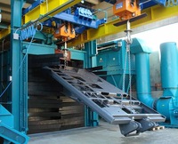 Machine de sablage de type tunnel, Machine de sablage à mailles, Machine de sablage par billes