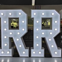 Location de chapiteau blanc de 4 pieds, signalisation autoportante, événements géants, lettres lumineuses personnalisées de grande taille pour mariage