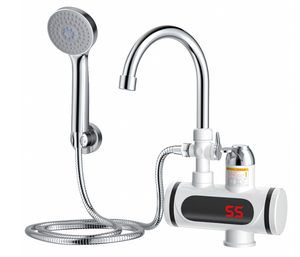 Robinet <span class=keywords><strong>chauffe</strong></span>-<span class=keywords><strong>eau</strong></span> instantané électrique Bokai RX-018 en acier inoxydable, affichage LED, étanche IPx4, 3000W - Product Image 4