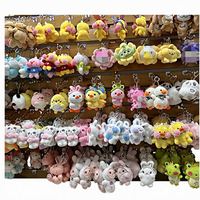Porte-clés en peluche 4 pouces (10 cm) en coton PP doux, Hello Kitties, porte-monnaie animal en peluche de haute qualité pour machine à griffes