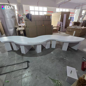 Mesa Redonda Infantil Personalizada LEDA para Fiestas de Cumpleaños, Mesa Pequeña en Forma de S Blanca para Eventos de Jardín de Infancia - Product Image 6