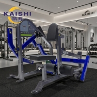 Machine à ramer commerciale Kaishi à triple charge de poids, en acier, avec fonctions de sécurité, multi-poignées, pour l'entraînement des pectoraux et du dos en salle de sport