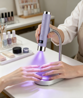 SNRQI OEM Lampe à Ongles UV LED G1 avec Capteur Intelligent IA, Minuteur 30s/60s, Texture Cuir, Support Rotatif Magnétique à 360°, Résistante aux Taches