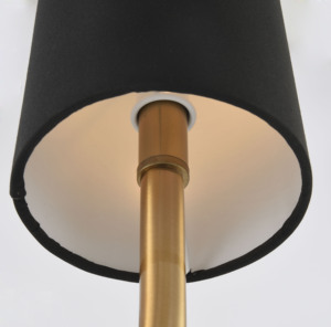 Lámpara de Pared Minimalista de 1 Luz con Control Táctil, E26, con Pantalla de Tela Negra <span class=keywords><strong>para</strong></span> <span class=keywords><strong>Baño</strong></span> - Product Image 2