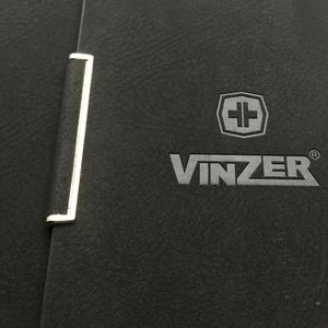 Personalizado negro Pu cuero A4 <span class=keywords><strong>Tri-fold</strong></span> archivo carpeta anillo carpeta Padfolio cubierta de cuero - Product Image 6