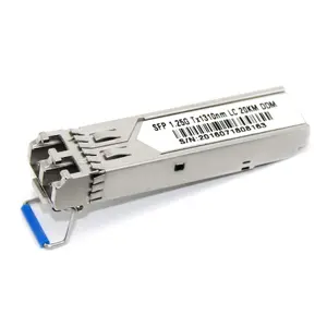 Módulo SFP 1.25G 1310mm 40KM Transceptor SFP de Fibra Dupla Compatível para Cisco Huawei