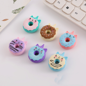 Goma de Borrar de Dibujos Animados al por Mayor Set de Papelería y Útiles Escolares para Estudiantes Goma de Borrar DIY con Simulación de Comida Tipo Dona - Product Image 5