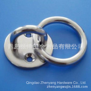 Anneau de levage en acier inoxydable pour la fabrication marine, avec base carrée et boucle circulaire - Product Image 2