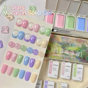 <span class=keywords><strong>MORDA</strong></span> Serie Macaron di Mezza Estate Gel UV Solido Non Tossico a Lunga Durata 2025 Nuovo Set da Sei Colori Lotus Bamboo per Nail Art con MSDS - Product Image 4