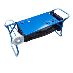 Folding Portable Beach Cart 1140x490x490mm 2 Wheels Iron Material Multipurpose Cargo <b>Trolley</b> For Camping - Product Image 1