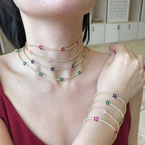 Colección de Lujo Dylam en Stock, Sin Pedido Mínimo, Chapado en Oro de 18K y Rodio, Plata de Ley 925, Collar de Zirconia con Elementos Infinitos - Product Image 2