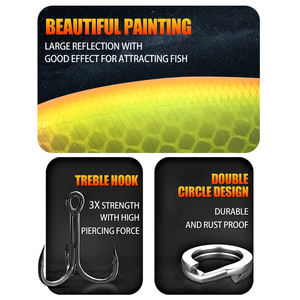 Leurres de pêche au vairon durs Pêche en mer à la traîne Leurre de gros gibier Appâts Wobler en plastique dur réaliste - Product Image 6