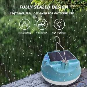 Solar-powered Usb Rechargeable De Camping Lamps Outdoor Lighting Lantern Nocturnal Emergency Night Fishing Hanging Lighting Lamp