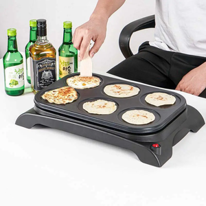 Plaque de cuisson fixe en aluminium 1000W Revêtement antiadhésif Machine à crêpes automatique électrique 6 trous pour la cuisine à domicile - Product Image 3