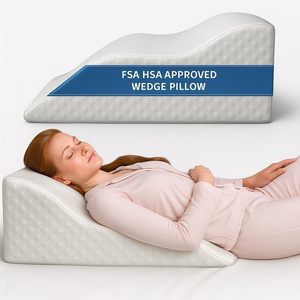 Almohada de Espuma Viscoelástica con Forma de Cuña, Transpirable, con Funda Extraíble, <span class=keywords><strong>para</strong></span> Recuperación Postoperatoria, Ronquidos y Ácido Gástrico - Product Image 2