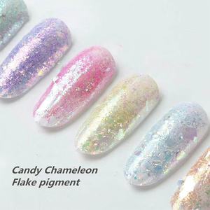 Polvo de Ópalo <span class=keywords><strong>Aurora</strong></span> Rainbow Cloud Brocade, Purpurina Holográfica Ultrafina de Fantasía para Decoración de Uñas, Venta al por Mayor - Product Image 3