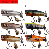 Leurre de pêche Propeller Wobbler Minnow, leurre artificiel dur flottant pour lancer longue distance, adapté à l'eau douce et à l'eau salée