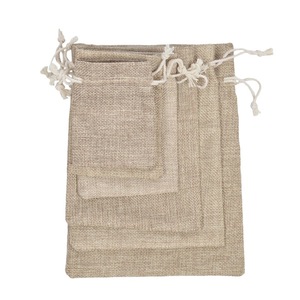 <strong>Recyclable</strong> <strong>Folding</strong> Jute <strong>Drawstring</strong> Pouch with Rope Handle Custom Logo Party Favor Festivals Dustproof Small Jewelry Gift <strong>Bag</strong> - Product Image 5