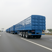 Semi-remorque à ridelles ouvertes de haute qualité, personnalisée en usine, 2/3/4 essieux, pour le transport de marchandises