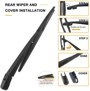 Kction Element 305 mm Essuie-glaces en caoutchouc naturel Fenêtre arrière Lame d'essuie-glace de voiture <span class=keywords><strong>Accessoires</strong></span> Auto Hayon - Product Image 4