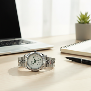 Reloj de Lujo para Hombre con Cristal de Zafiro, Caja de Acero Inoxidable de 41 mm, Correa Acrílica, Reloj Mecánico Automático - Product Image 6