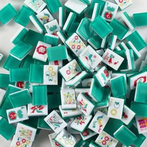 Fichas de Mahjong Americanas de Acrílico Verde Navideño, en Stock y Envío Rápido - Product Image 1
