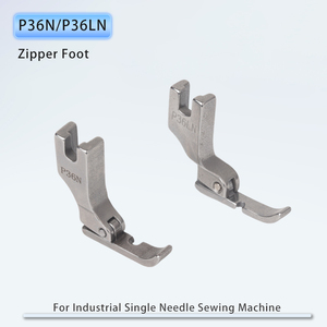 P36N P36LN Pied à fermeture éclair pour machine à coudre industrielle à point noué à 1 aiguille JUKI BROTHER Accessoires de couture tout acier Pieds à cordon - Product Image 2