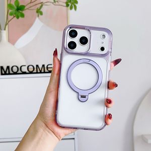 Funda Transparente Brillante de Acrílico para Teléfono con Soporte Giratorio de 360 Grados para iPhone 17 Pro Max, Funda Protectora Antigolpes para iPhone 17 - Product Image 6