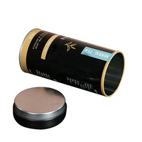 Fabricant Professionnel – Boîte à Thé Ronde Personnalisée de 100 Grammes avec Motif de Boutons de Thé Dorés – Contenant de Rangement pour Grains de Café et Noix