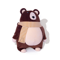 Bewalker 2-en-1 Oreiller de voyage en peluche personnalisable à mémoire de forme en U imperméable à l'eau et modifiable Appui-tête de dessin animé déformable Jouet pour animaux OEM/ODM