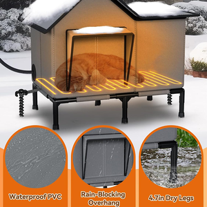 Casa <span class=keywords><strong>para</strong></span> Mascotas Elevada, Moderna, Aislada, Resistente a la Intemperie, con Calefacción, <span class=keywords><strong>para</strong></span> Gatos y <span class=keywords><strong>Perros</strong></span>, de Lujo, <span class=keywords><strong>para</strong></span> Interiores y Exteriores - Product Image 5