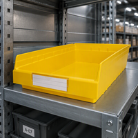 Bacs en PP robustes à ouverture frontale, boîtes de rangement étanches et peu encombrantes avec emplacement pour étiquettes pour le stockage de pièces