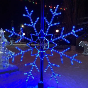 Waterproof Ip65 2d Snowflake Motif Led Rope Light Christmas Shopping Decorative Holiday Motif Lights - Product Image 1