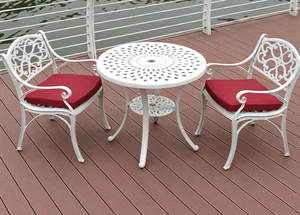 Mesas y Sillas de Aluminio Fundido de Estilo Europeo para Exteriores, Juego de Mesa y Sillas de Jardín, <span class=keywords><strong>Terraza</strong></span>, Resistentes al Sol - Product Image 3