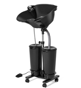 Station de lavage de cheveux mobile portable et réglable avec bac à shampoing intégré pour salon - Product Image 4